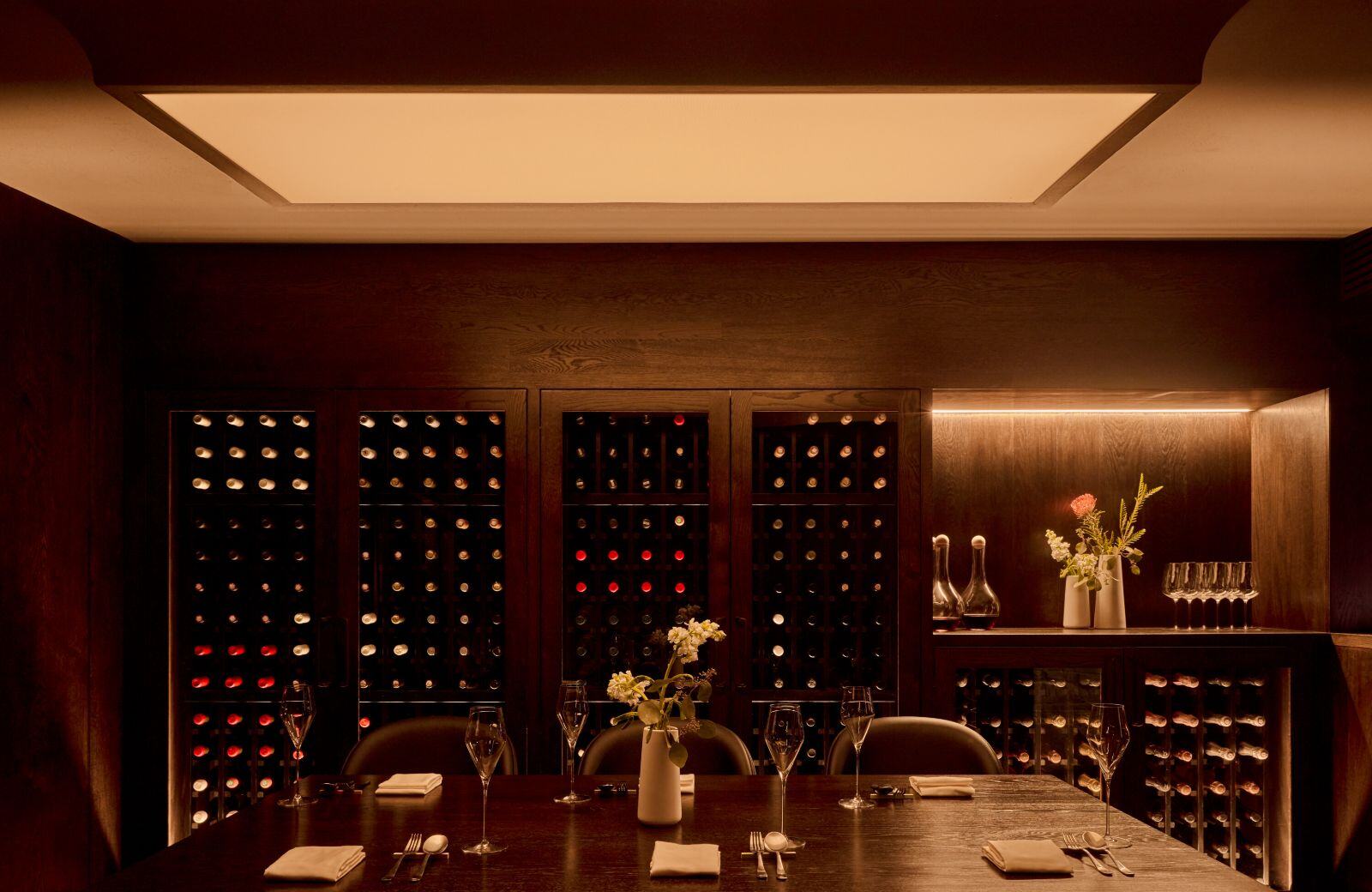 provenance restaurant fitout private room and wine cellar
