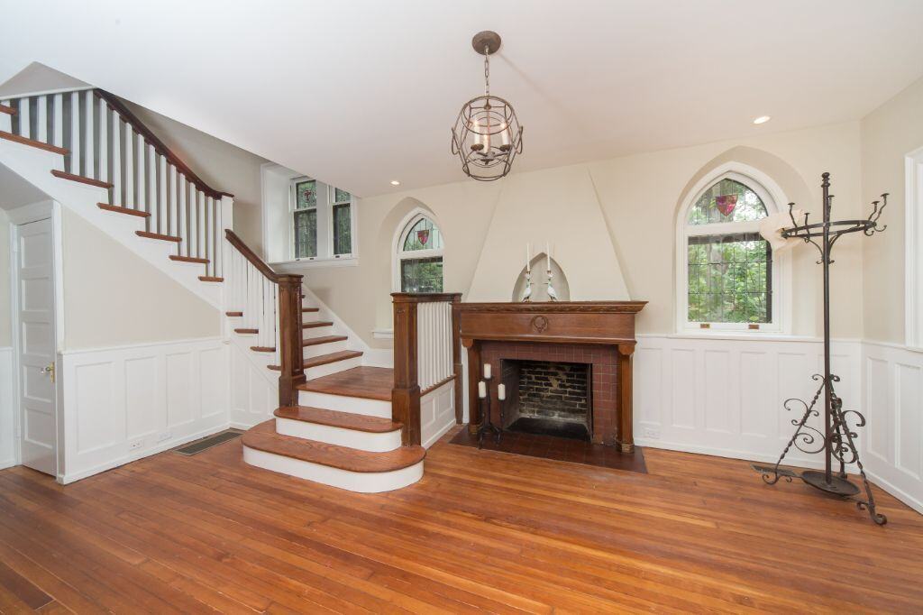 Lincoln drive renovation fireplace area