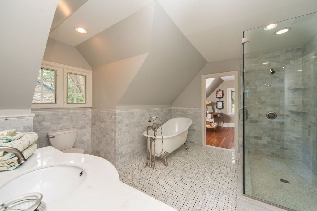 Lincoln drive renovation bathroom view from sink