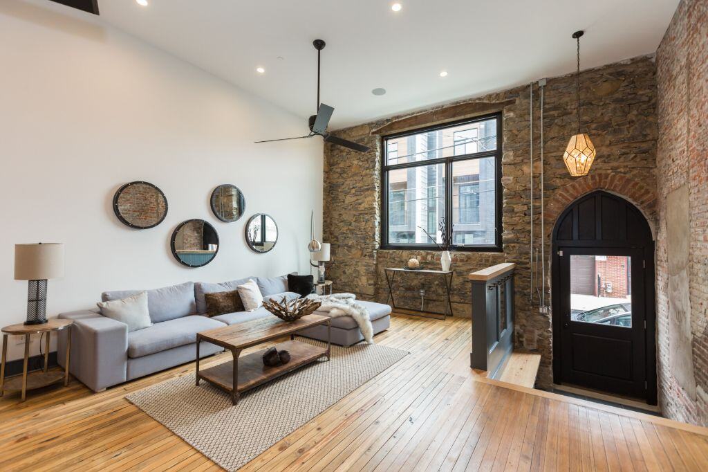 parish house adaptive reuse living area and window